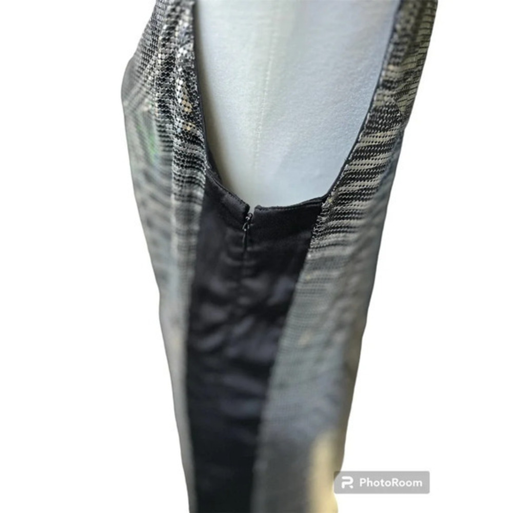 Ramy Brook Lola Chainmail‎ Mini Dress - Silver Black Women Dresses 6 - Picture 8 of 14